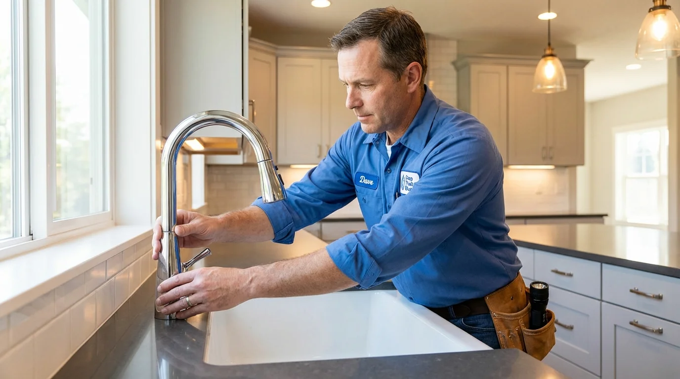 Kitchen faucet installation by Johns Plumbing LLC in Ringwood